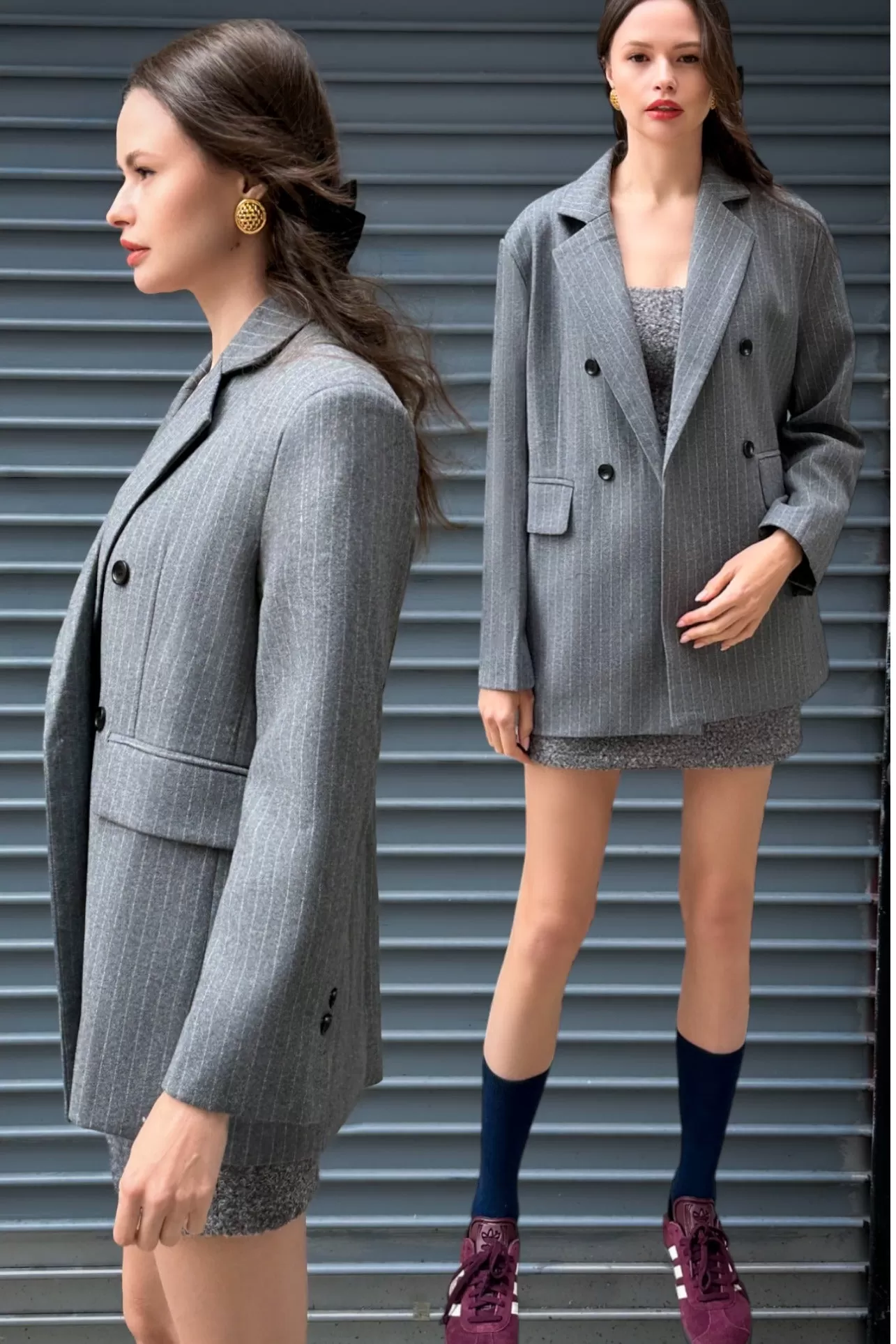 Jimmy Oversized Pinstripe Blazer