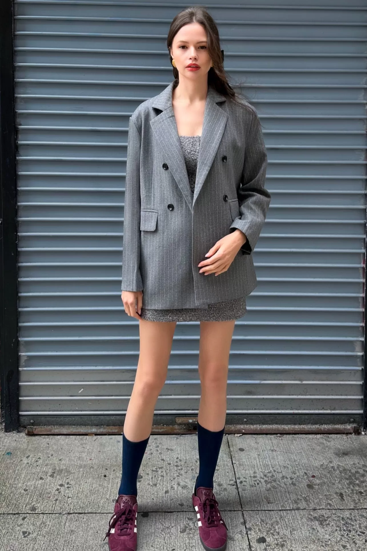 Jimmy Oversized Pinstripe Blazer