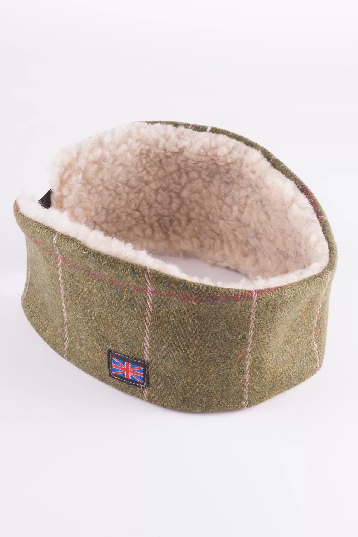 Ladies Sherpa Lined Tweed Headband