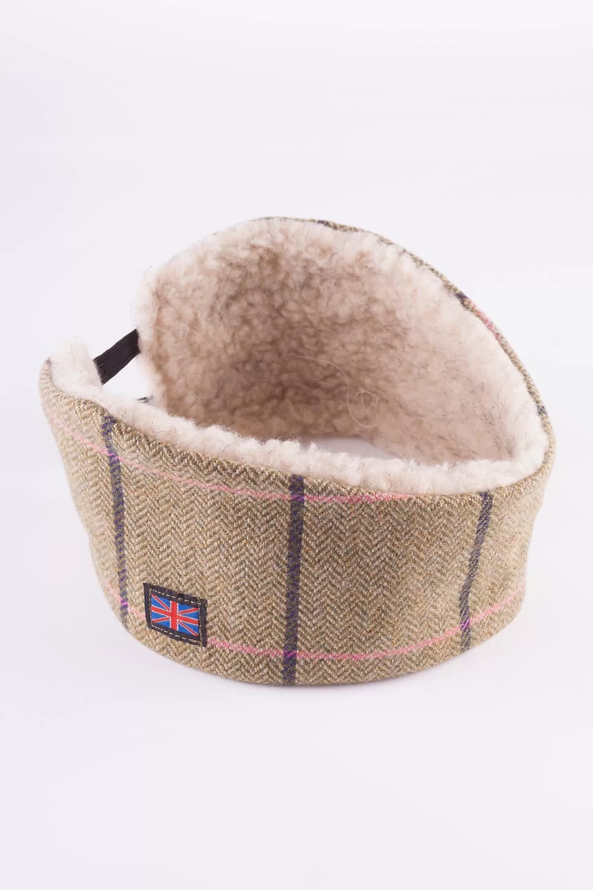 Ladies Sherpa Lined Tweed Headband