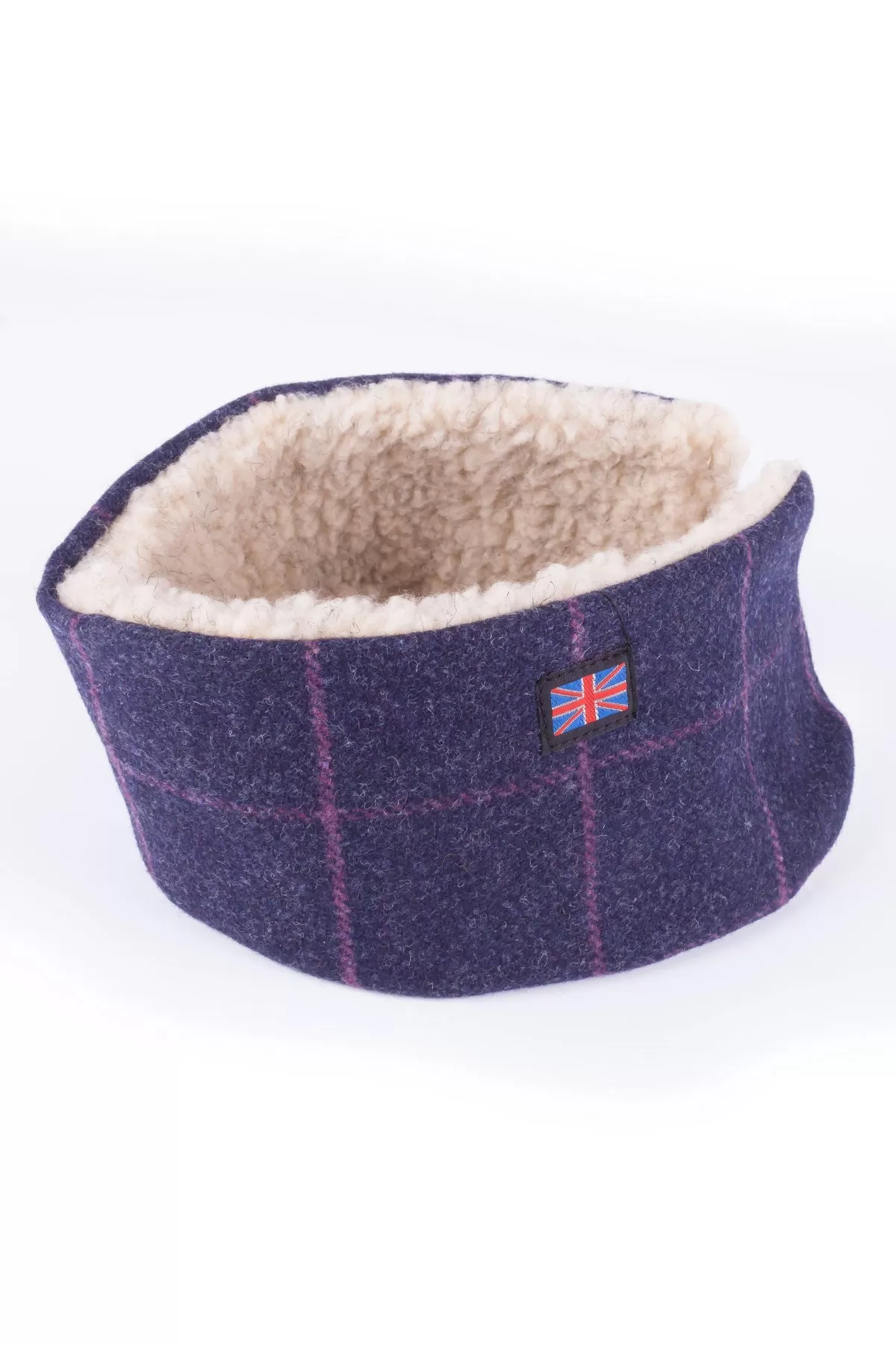 Ladies Sherpa Lined Tweed Headband