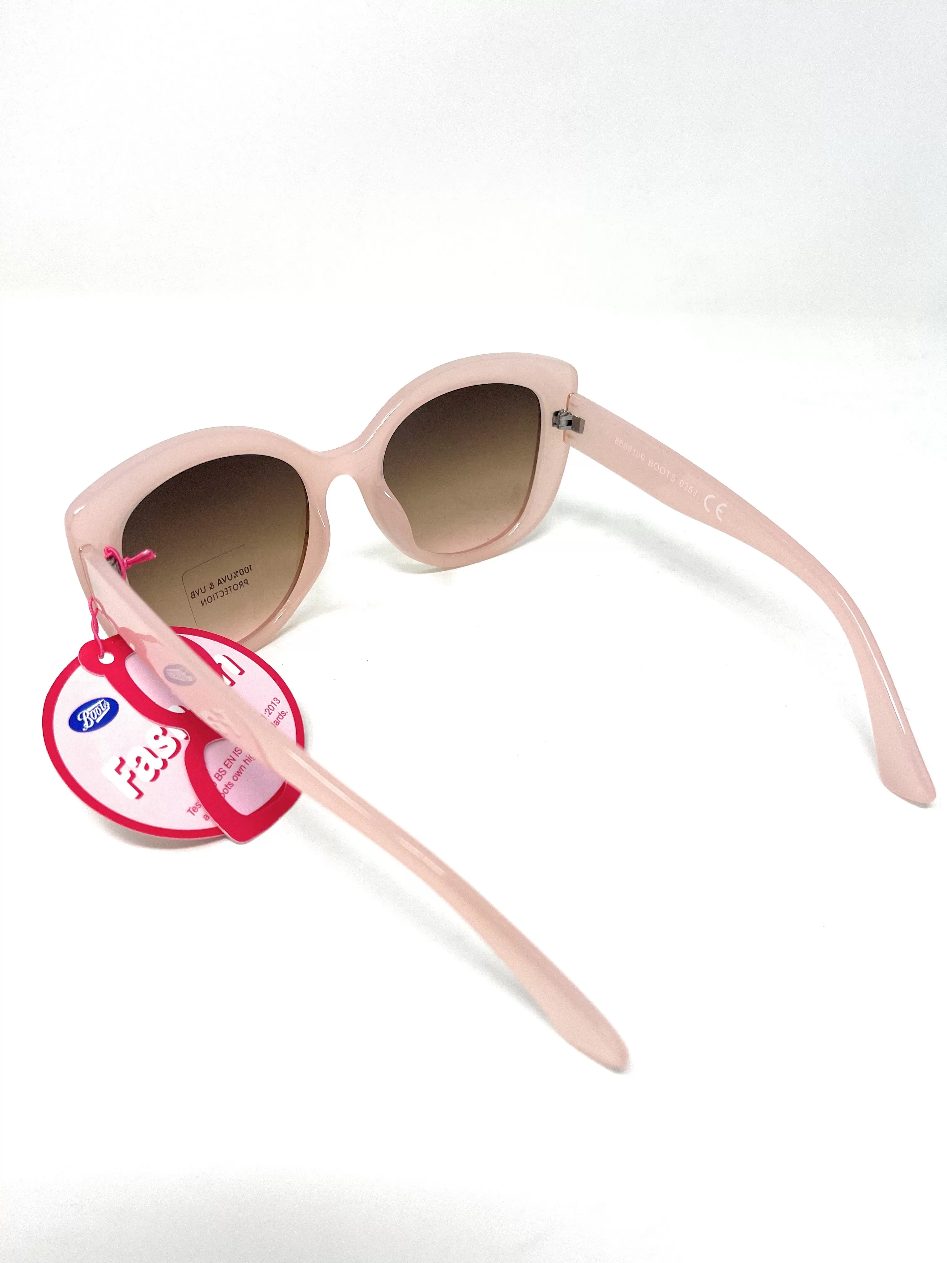 Ladies Sunglasses Fun Pink Retro Frame Boots 035J