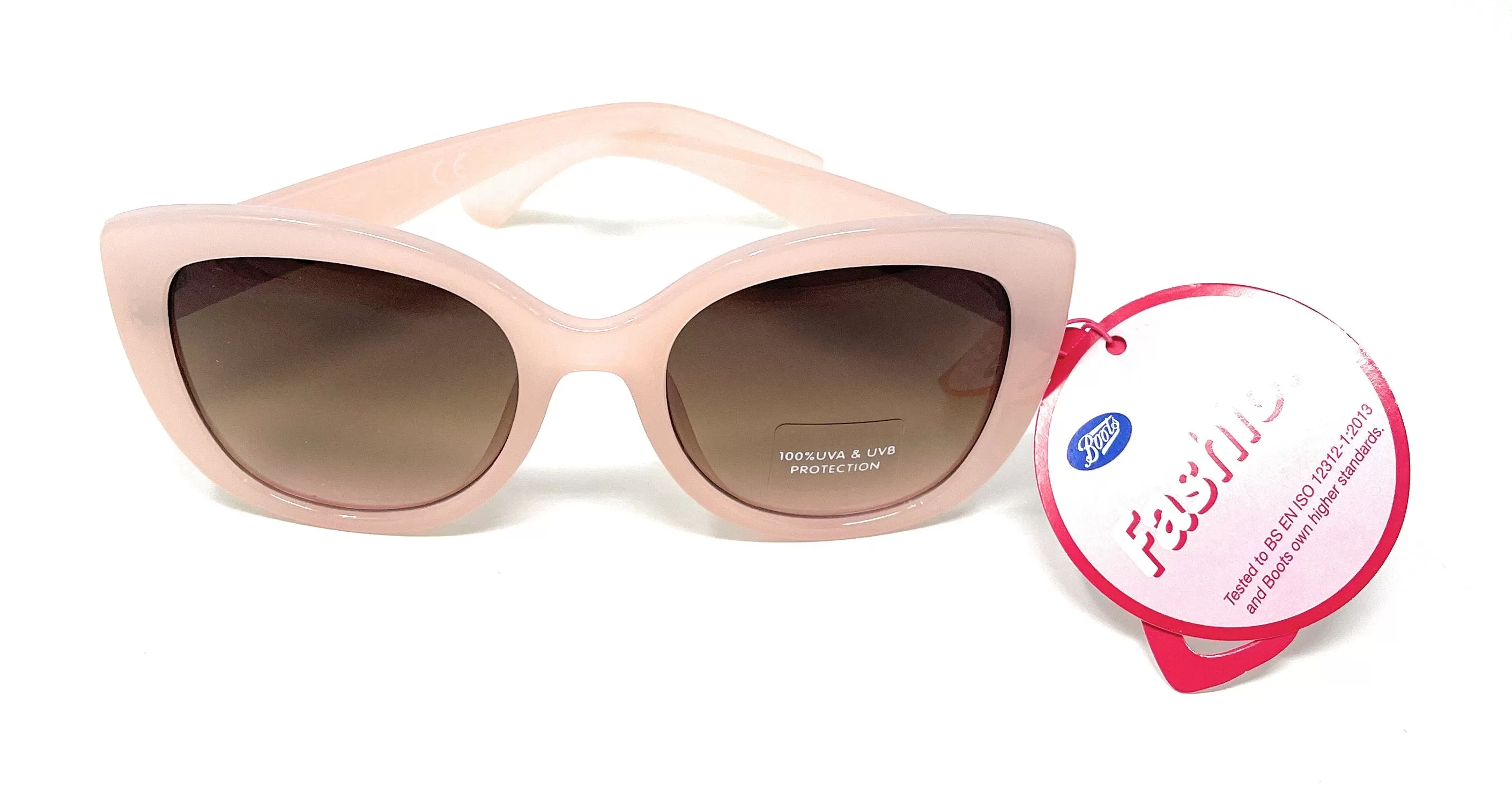 Ladies Sunglasses Fun Pink Retro Frame Boots 035J