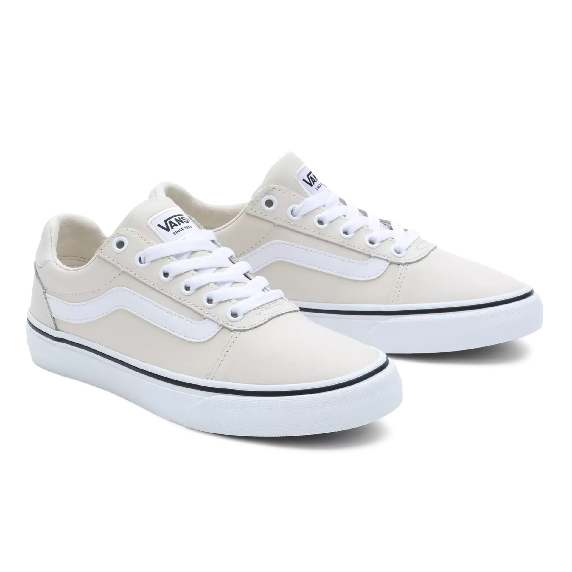 Ladies Vans Ward Deluxe Birch Tumble Leather Old Skool Styling