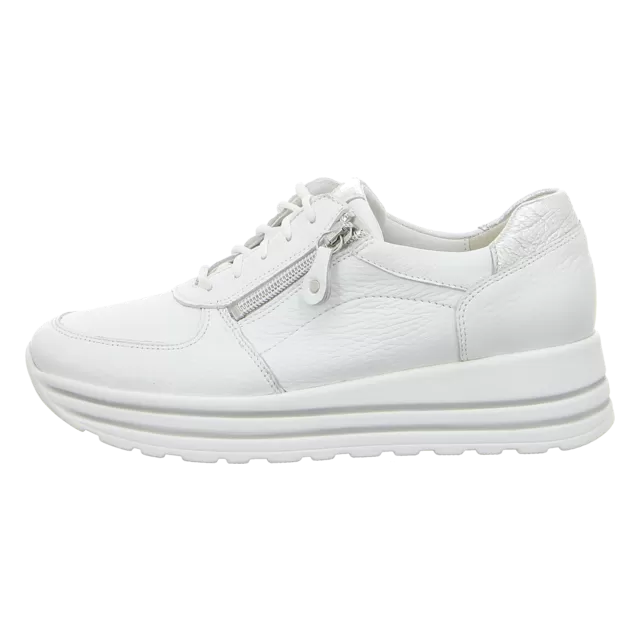 Ladies Waldlaufer Trainers White Leather Soft Zip H Wider Fitting 758009 200 150 Lana sale