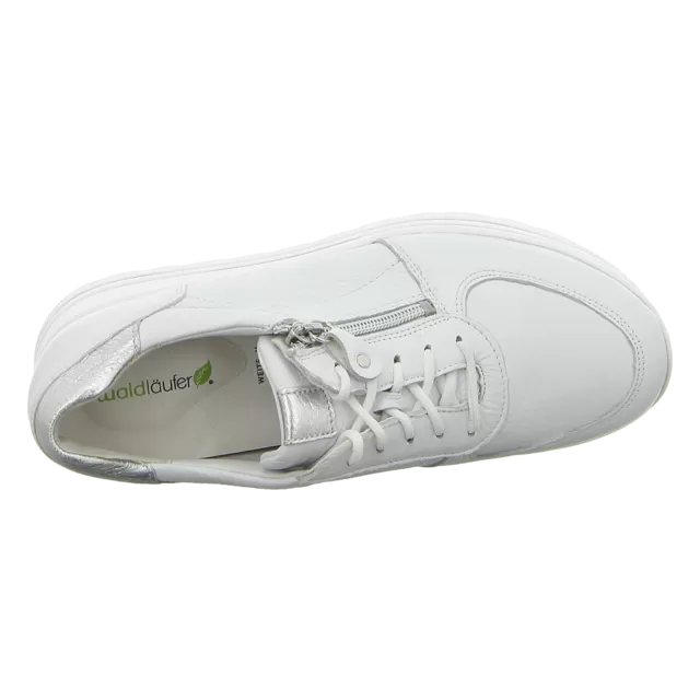 Ladies Waldlaufer Trainers White Leather Soft Zip H Wider Fitting 758009 200 150 Lana sale