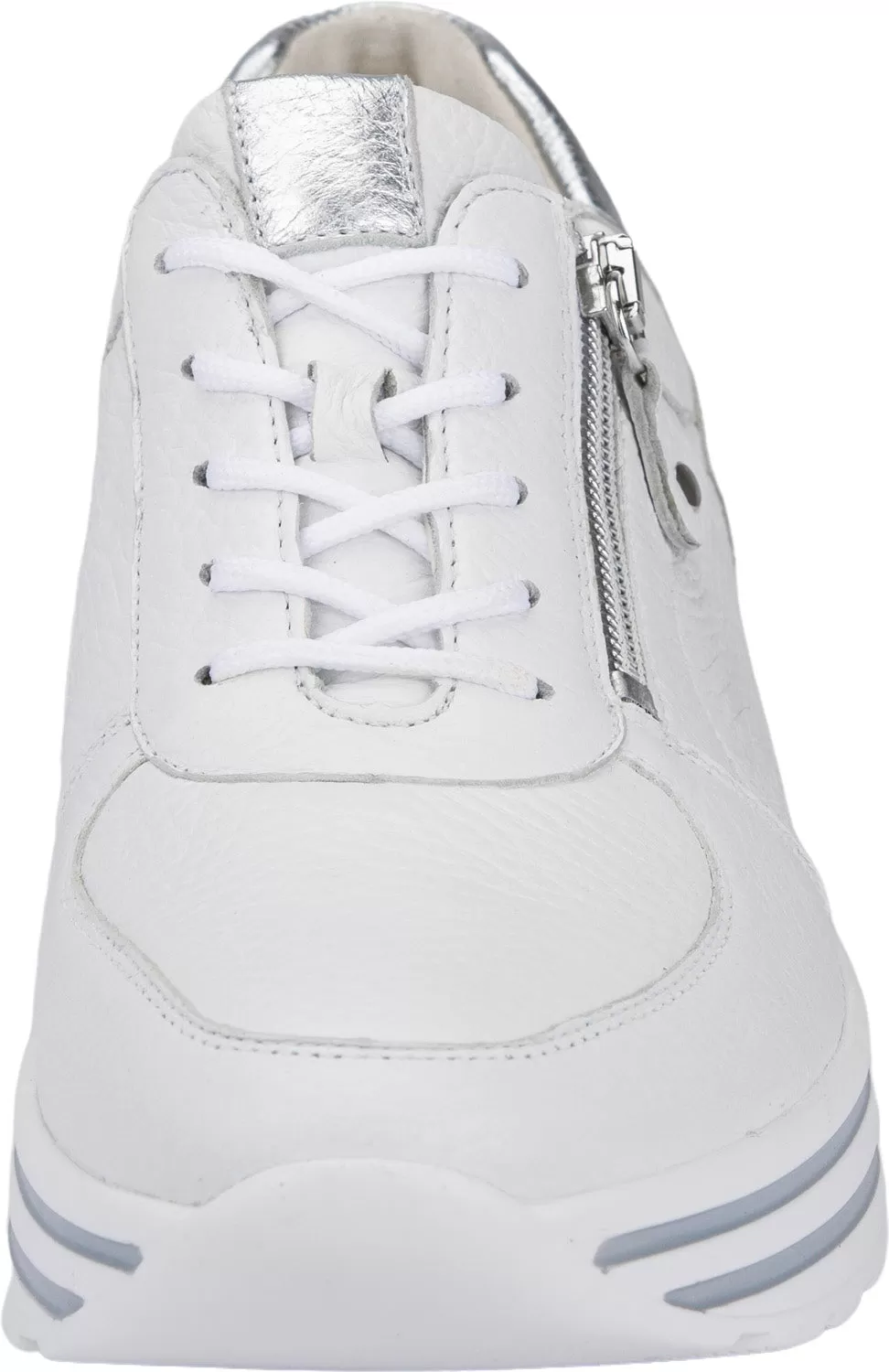 Ladies Waldlaufer Trainers White Leather Soft Zip H Wider Fitting 758009 200 150 Lana sale