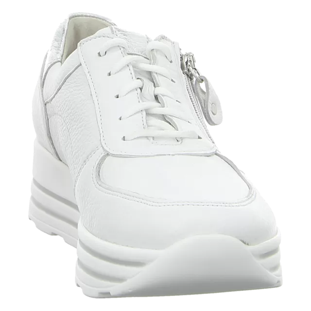 Ladies Waldlaufer Trainers White Leather Soft Zip H Wider Fitting 758009 200 150 Lana sale