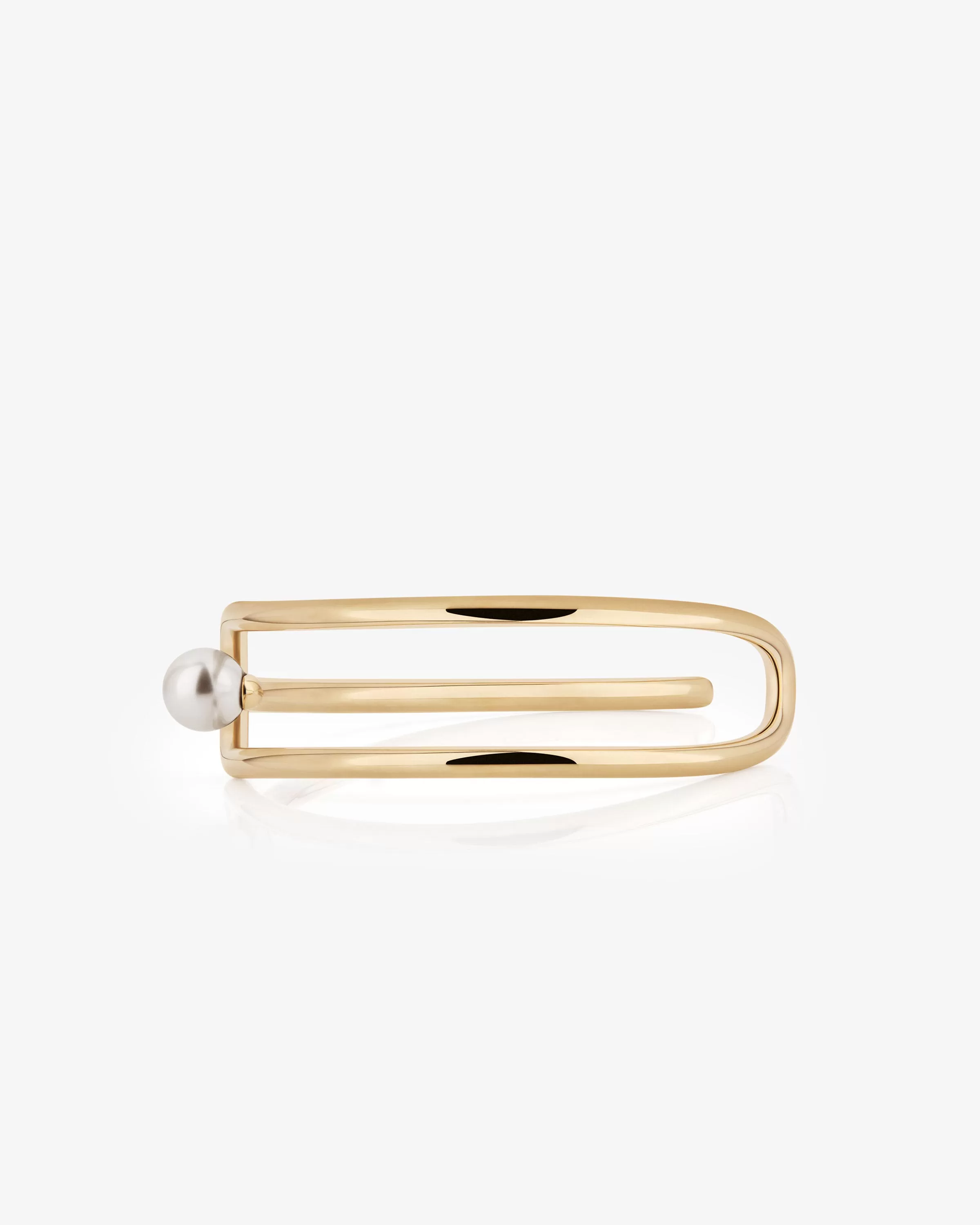 Lana Pearl Bangle - 22 Carat Gold Gilded