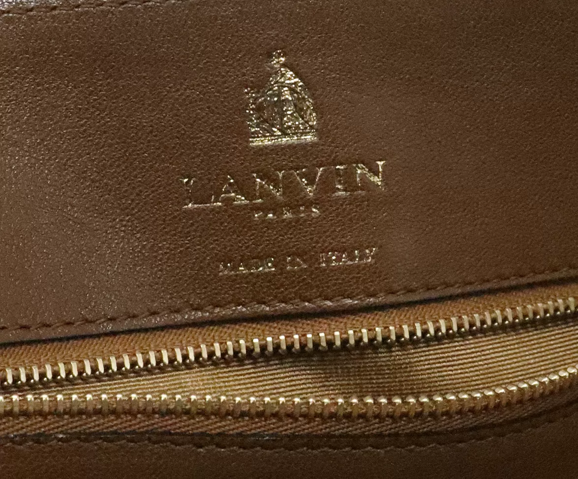 Lanvin Navy Leather Shoulder Bag