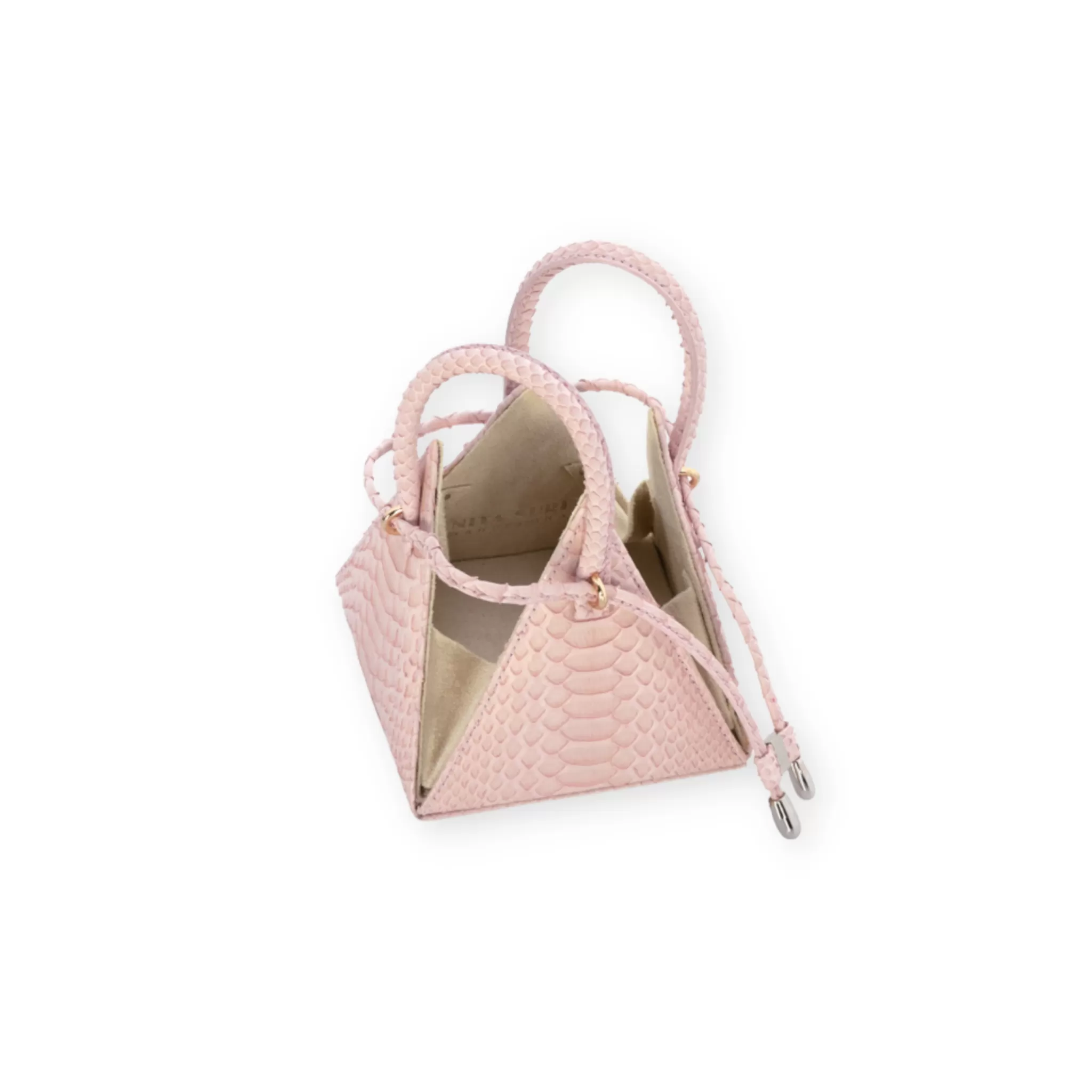 LIA Exotic Python Pastel Pink Leather Mini Bag