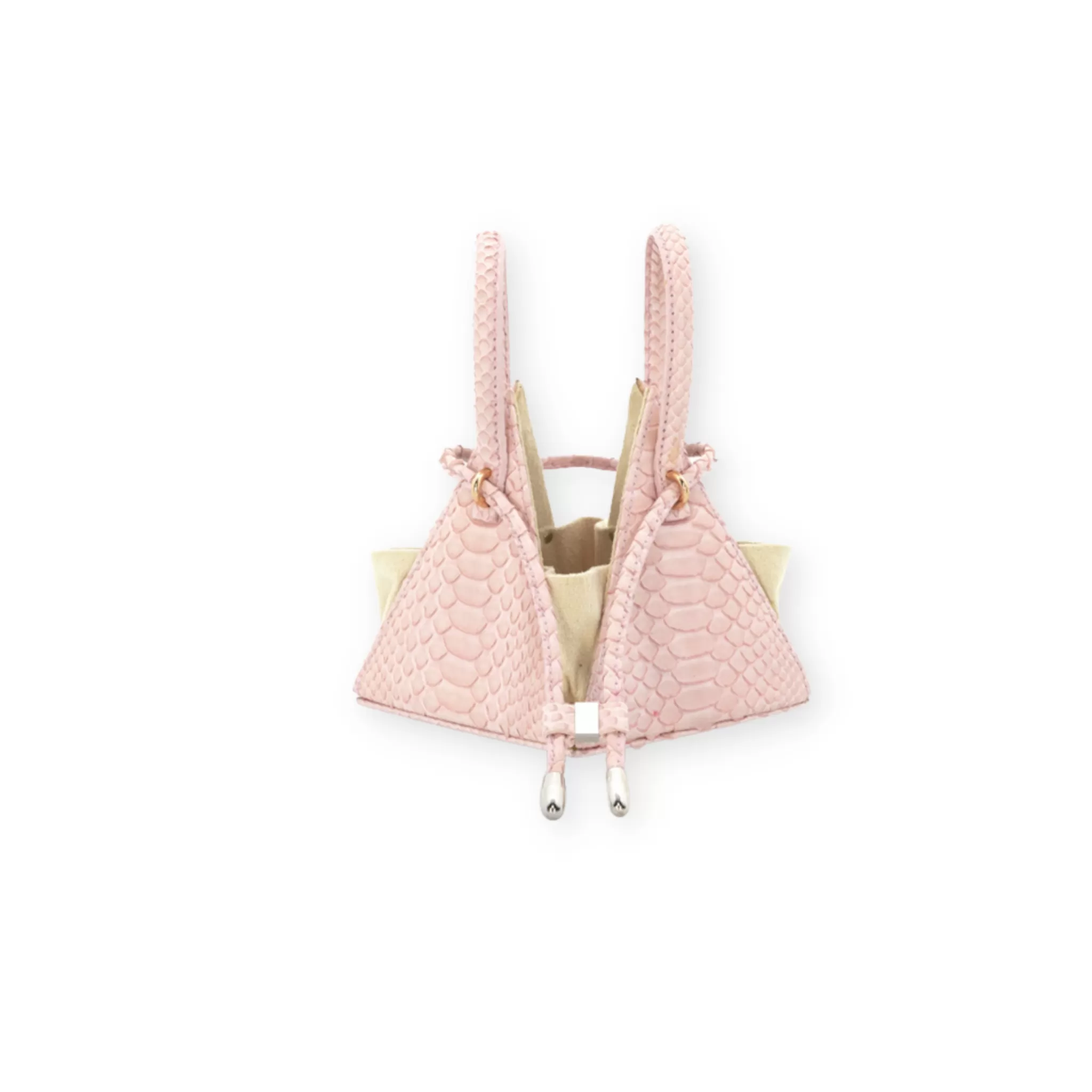 LIA Exotic Python Pastel Pink Leather Mini Bag