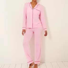 Long Pyjama Set - Pink and Red Contrast