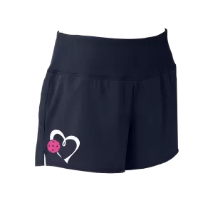 Love Pickleball Heart (Pink) | Women's Pickleball Shorts