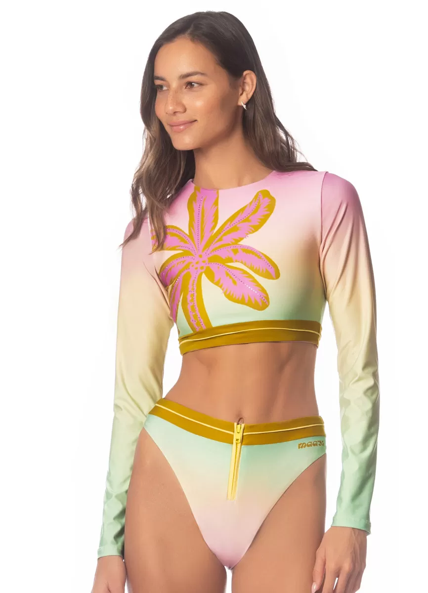 Maaji Candy Palms Spectacular Long Sleeve Bikini Top