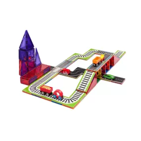 Magnetic Tile Topper - Train Track 36 pieces