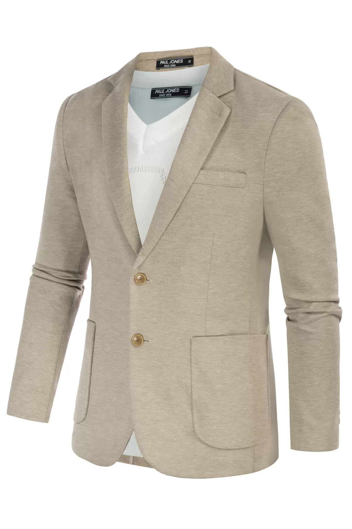 Mens Casual Knit Blazer Two Button Unlined Stretch Sport Coat Suit