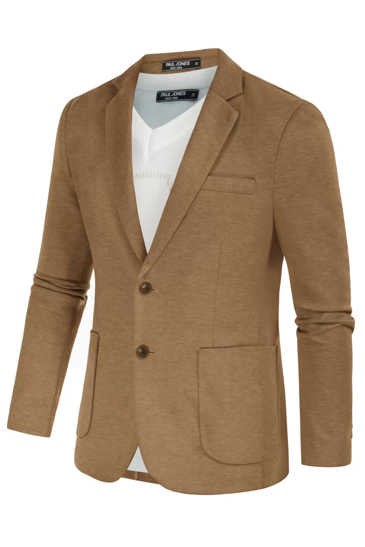 Mens Casual Knit Blazer Two Button Unlined Stretch Sport Coat Suit