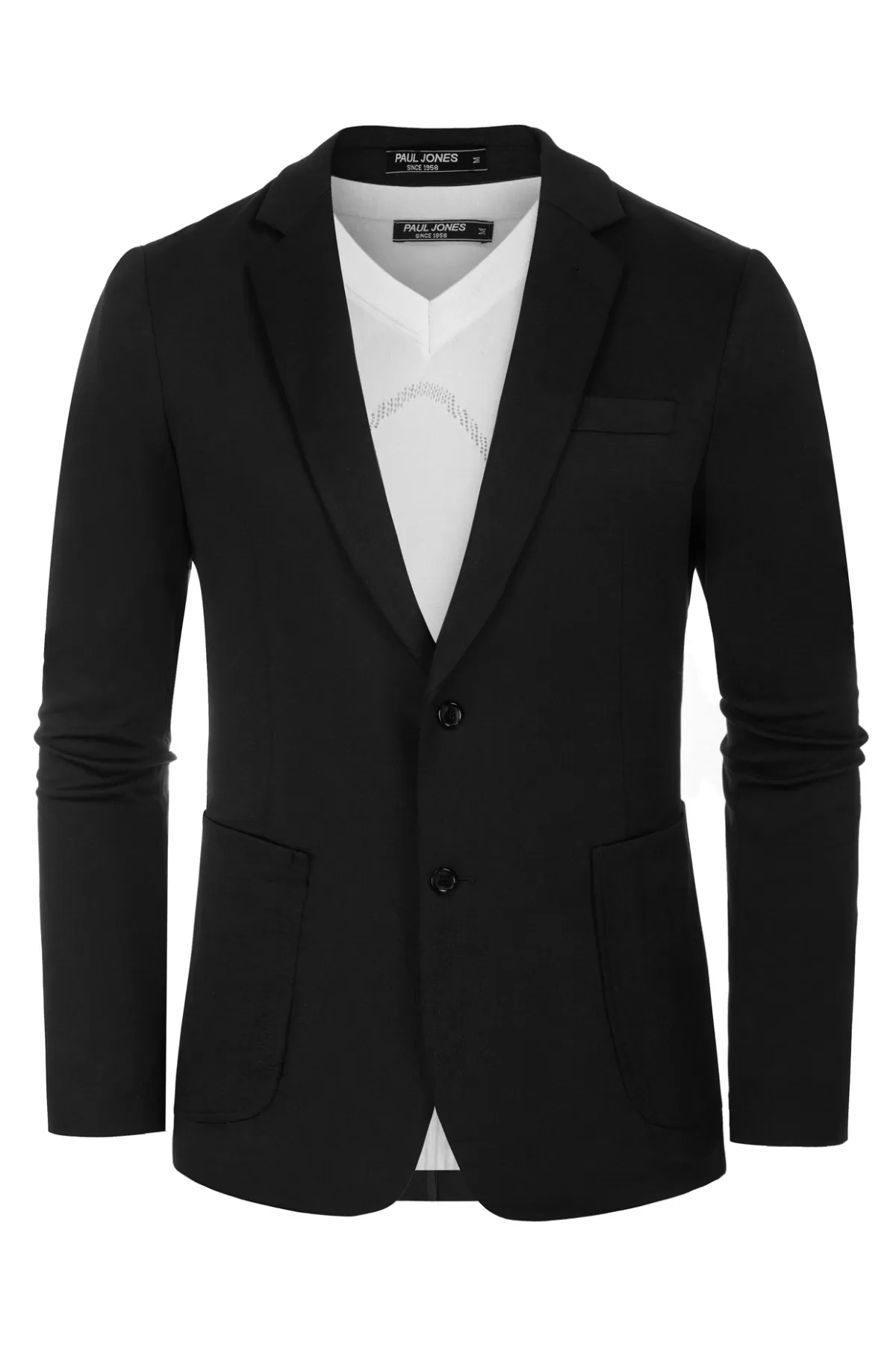 Mens Casual Knit Blazer Two Button Unlined Stretch Sport Coat Suit