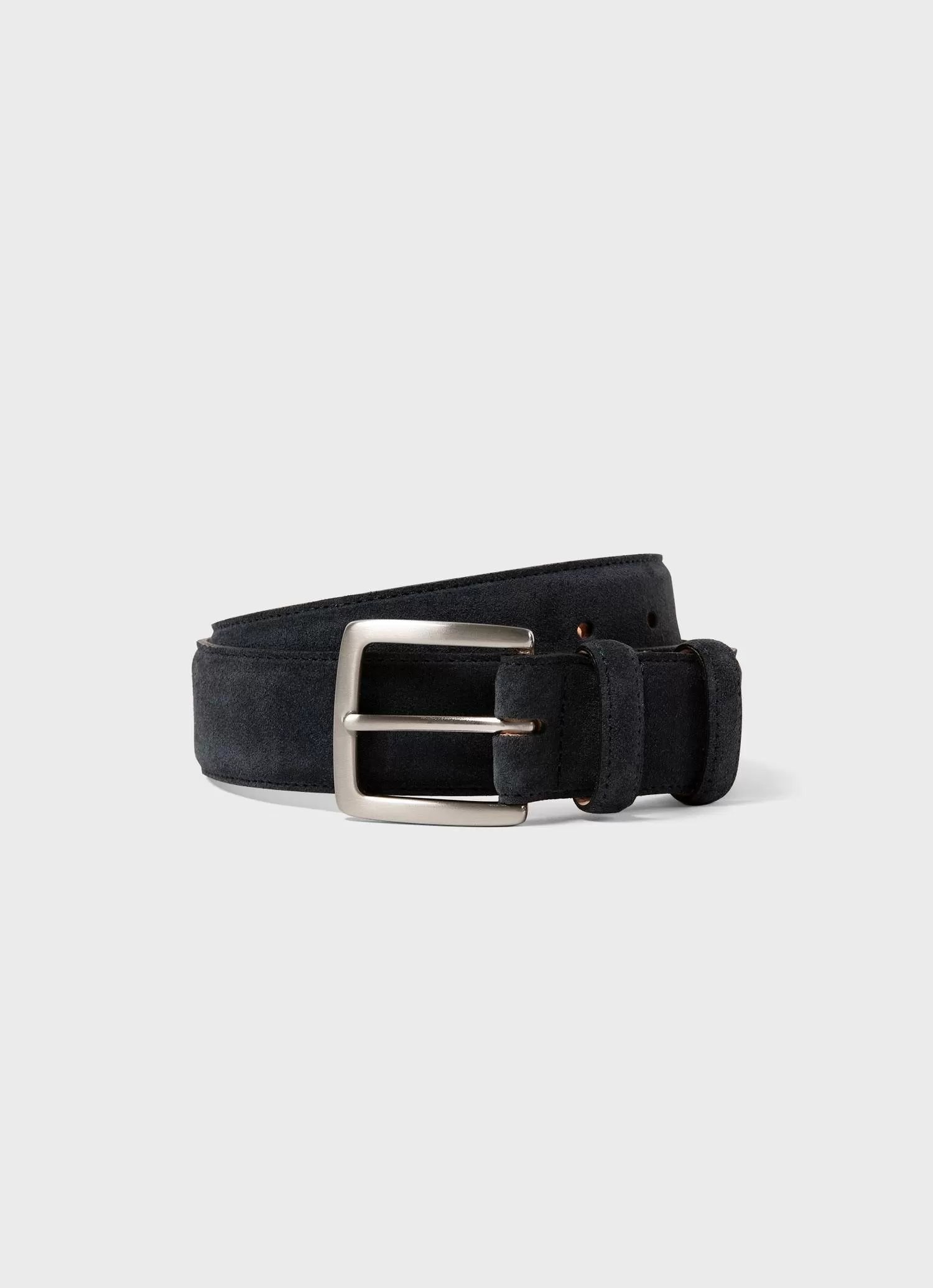 Men's Suede Belt in Navy