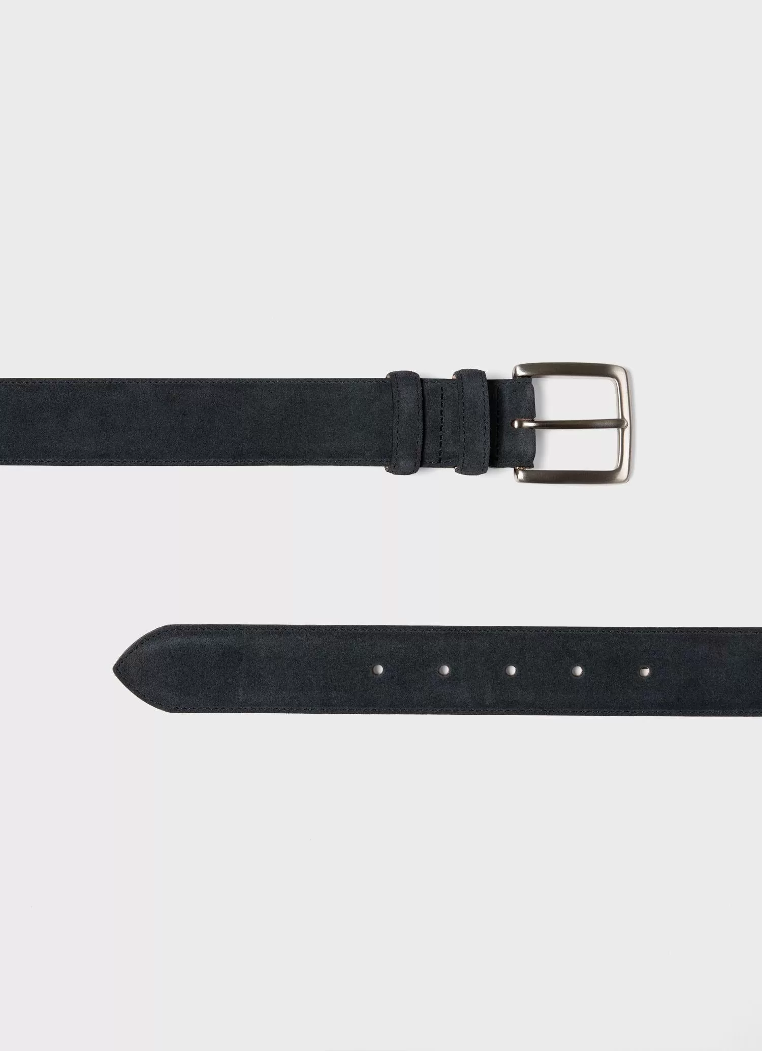 Men's Suede Belt in Navy