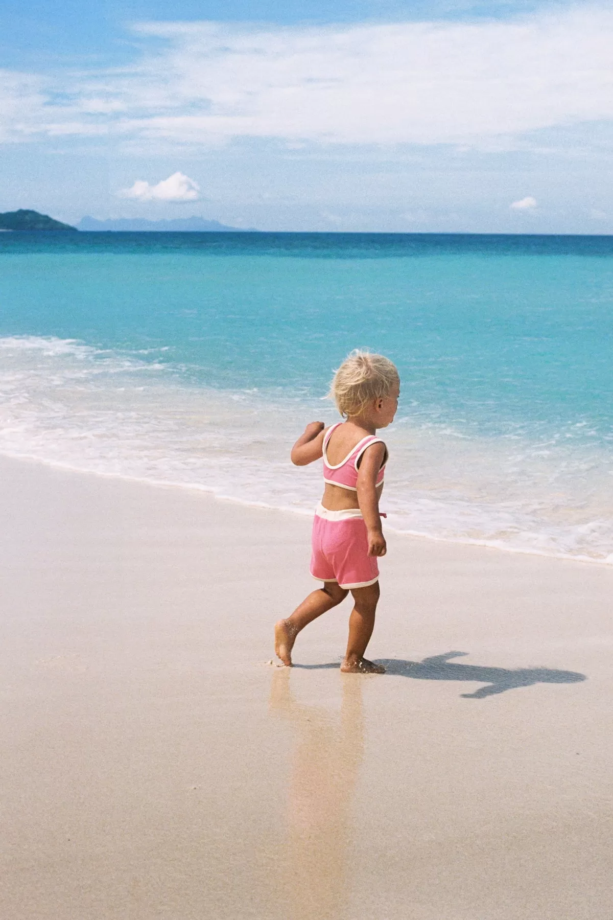 Mini Rib Logo Surf Short - Flamingo Pink