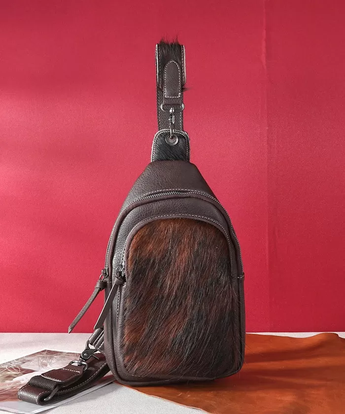 Montana West Genuine Hair-On Cowhide Sling Bag