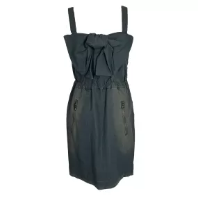 Mulberry Brand New Pale Denim Strappy Midi Dress XS