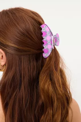 Nixie Claw Hair Clip - Pink Daisy