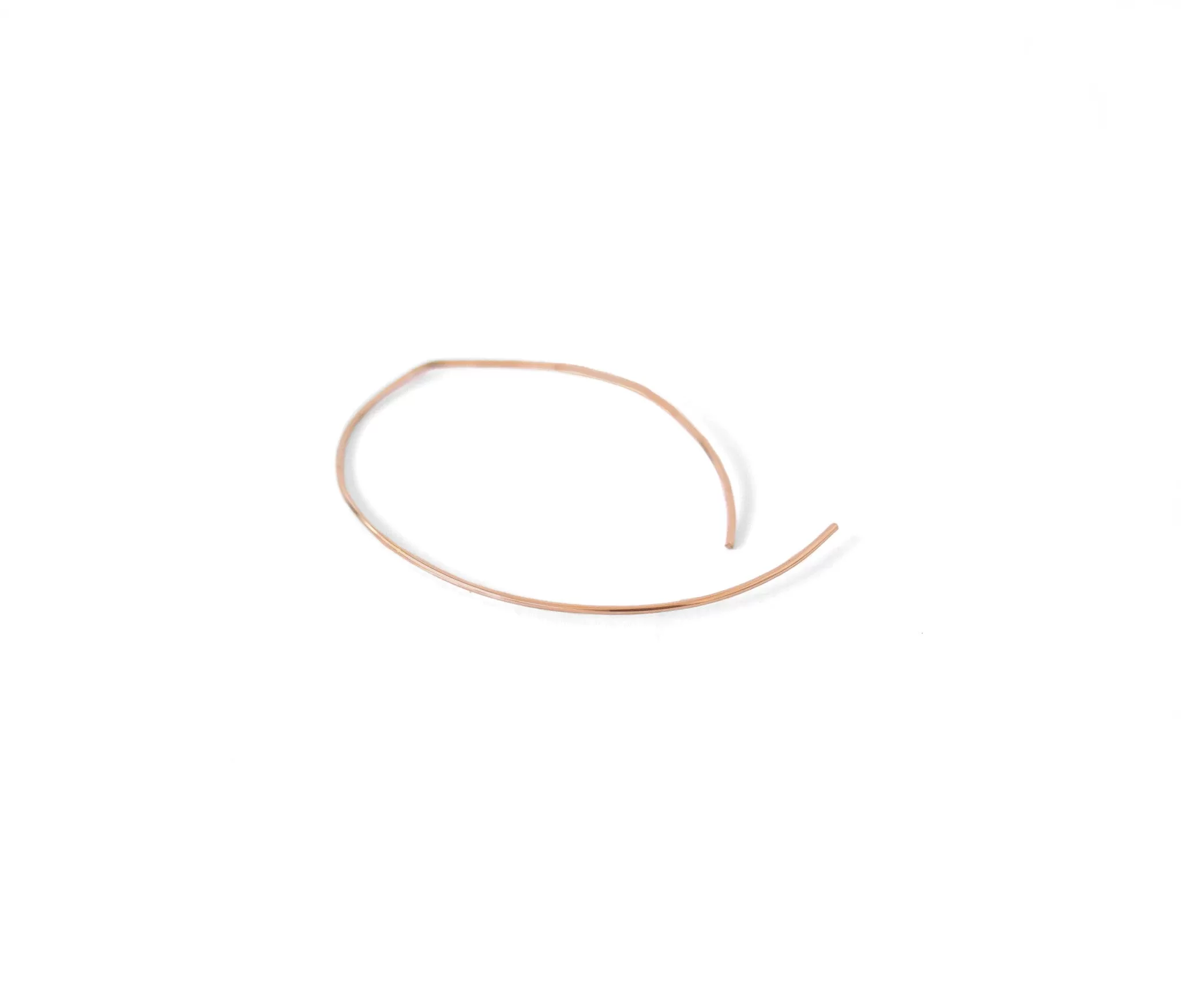 Oval Ear Hoops, 9k Rose Gold (pair)