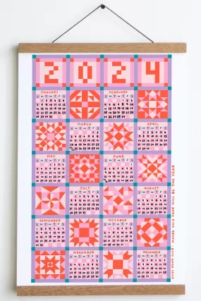 Patchwork - 2024 Calendar Print (English & French)