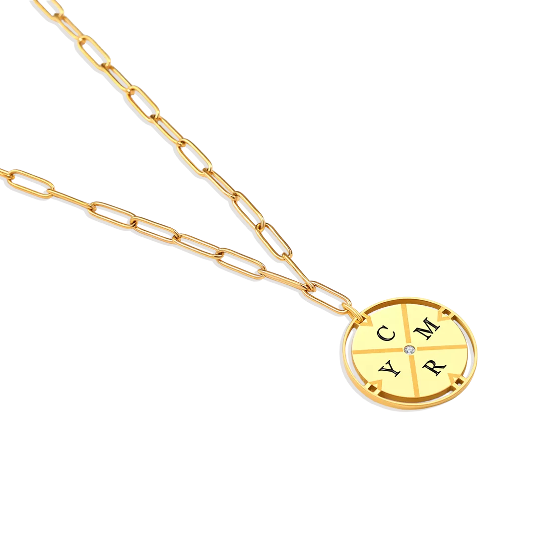 Personalized Compass Pendant Necklace