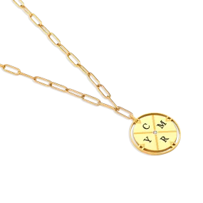 Personalized Compass Pendant Necklace