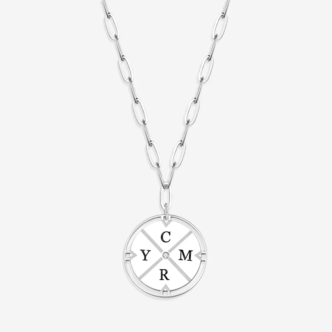 Personalized Compass Pendant Necklace