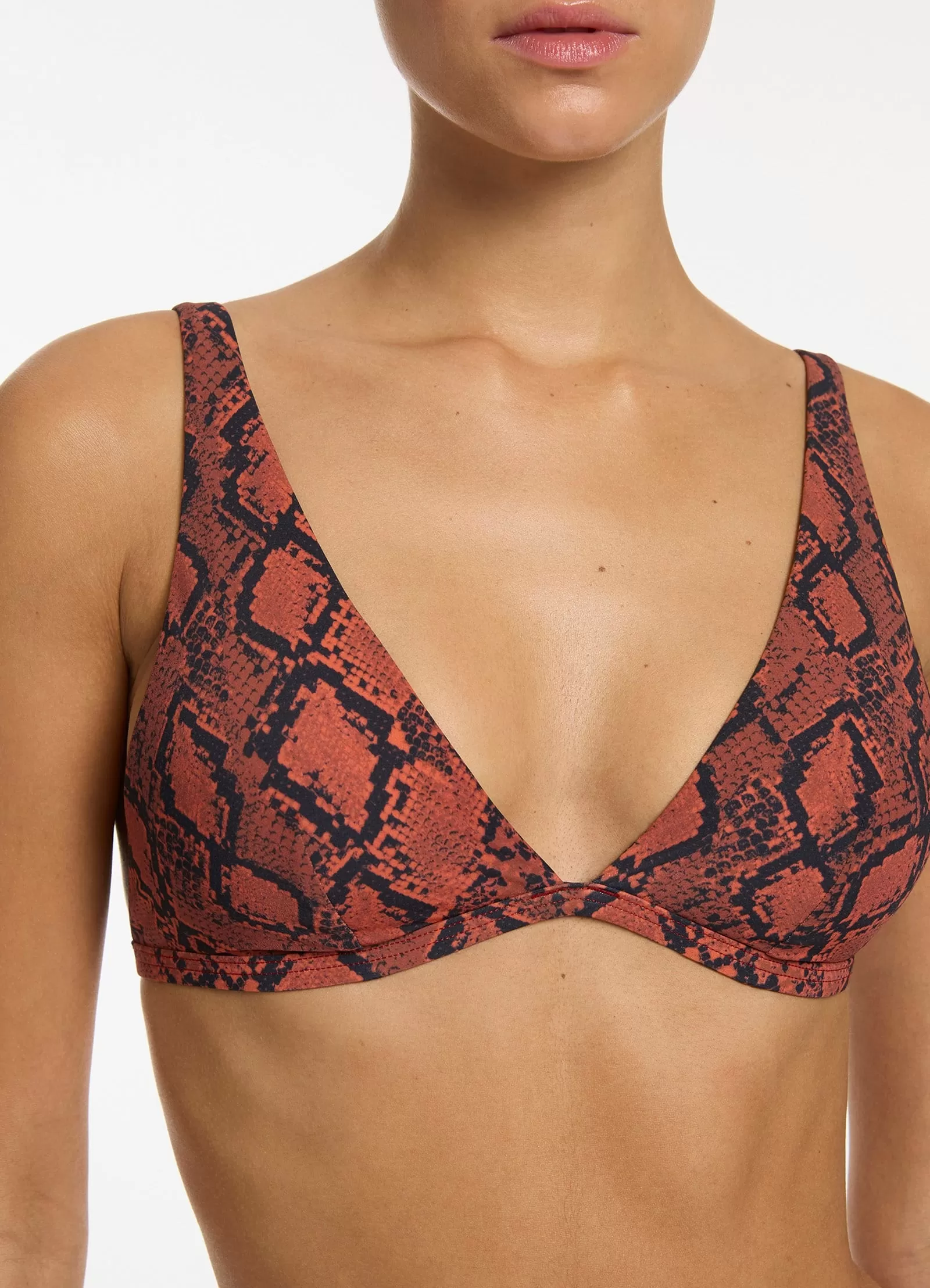 Python Triangle Bikini Top - Spice