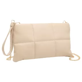 Quilted Solid Faux Leather Crossbody Bag