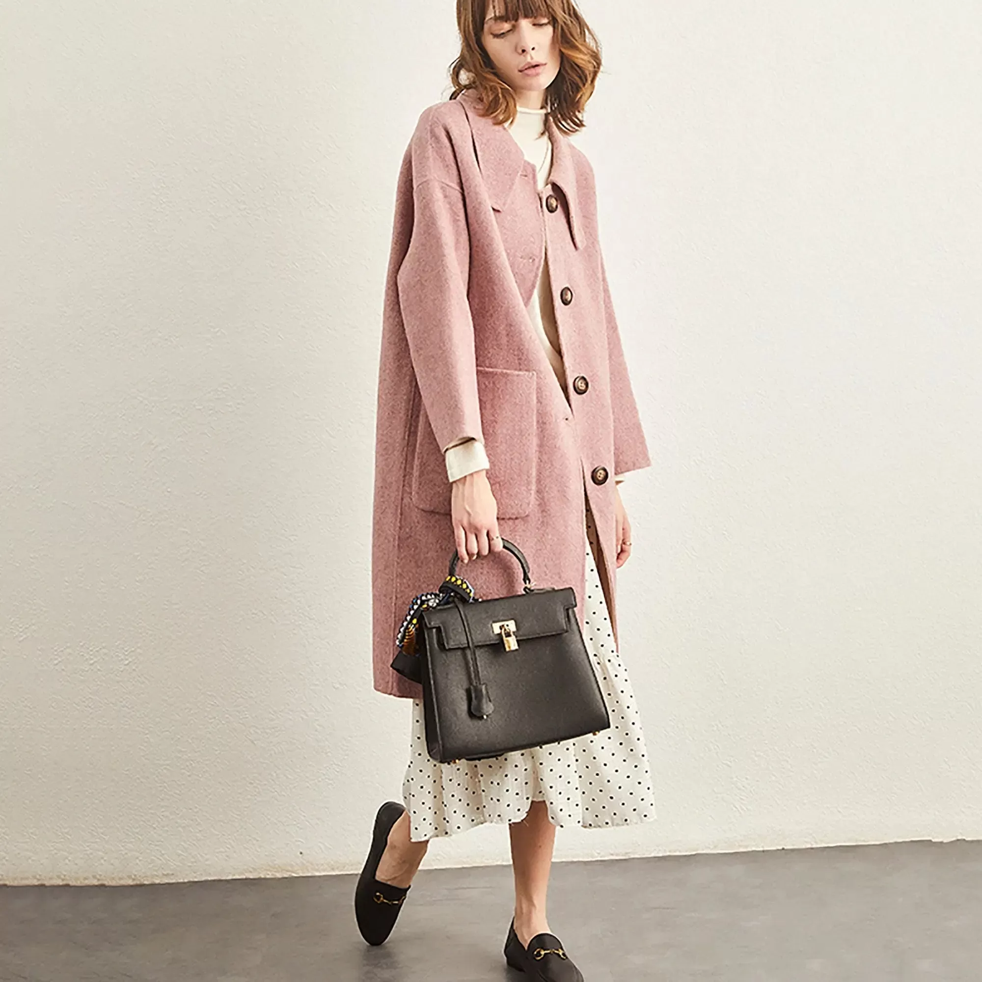 Reversible Double Face Wool Coat