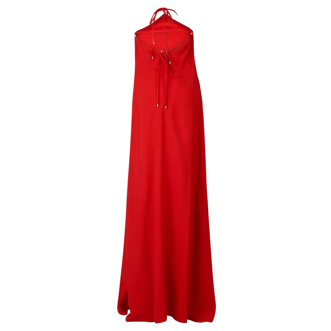 Satin Crepe Long Dress