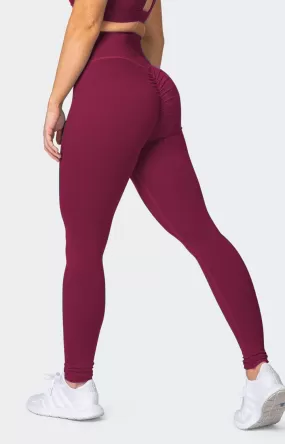 SCRUNCH BUM LEGGINGS Classic ( Wine )