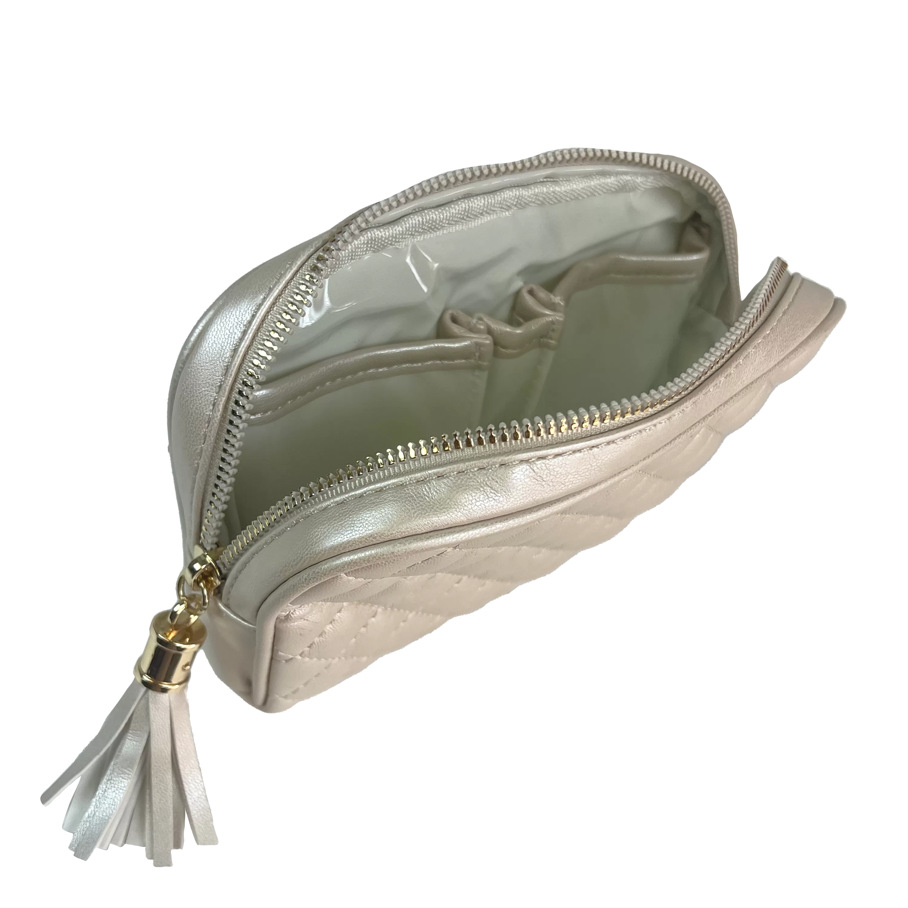 Small Makeup Bag - Pearl Quilted