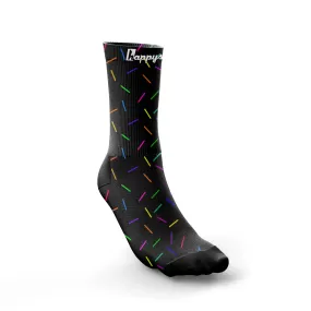 ''Sprinkle-of-joy'' black crew socks