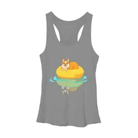 Summer Corgi Women's Racerback Tank Top