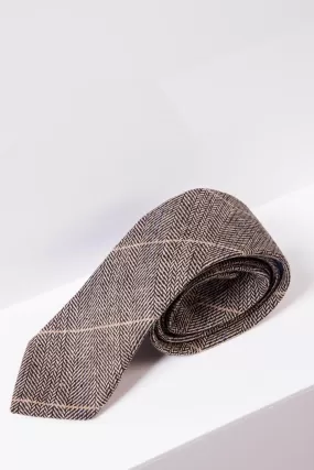 TED - Tan Tweed Check Tie