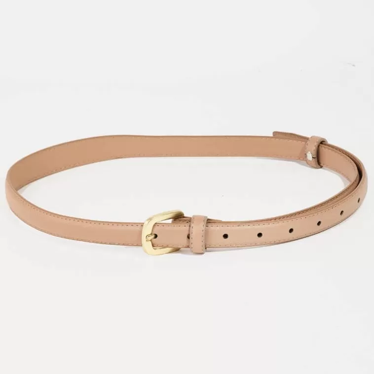 Thin Faux Leather Belt