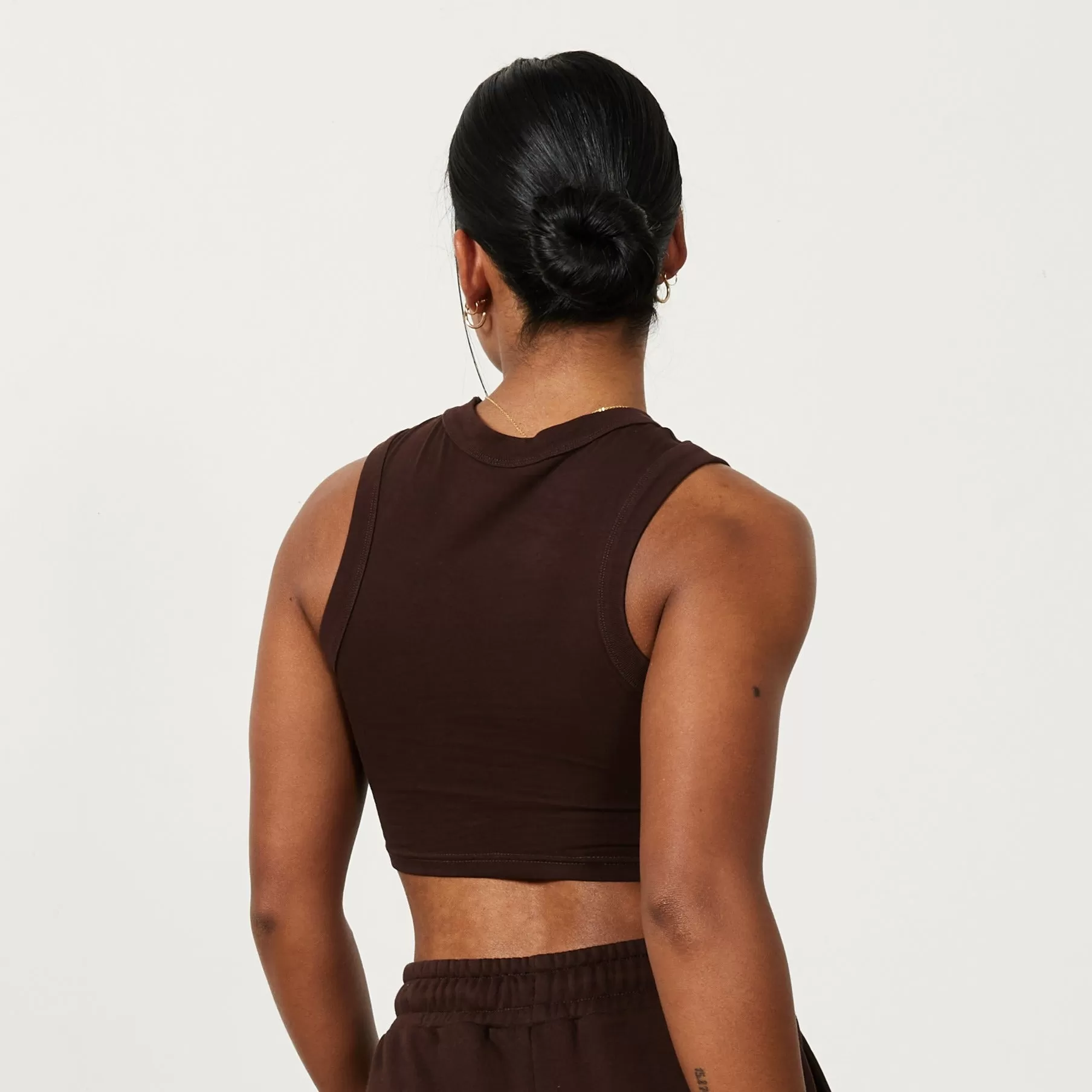 Vanquish Chestnut Brown Rejuvenate Cropped Tank Top