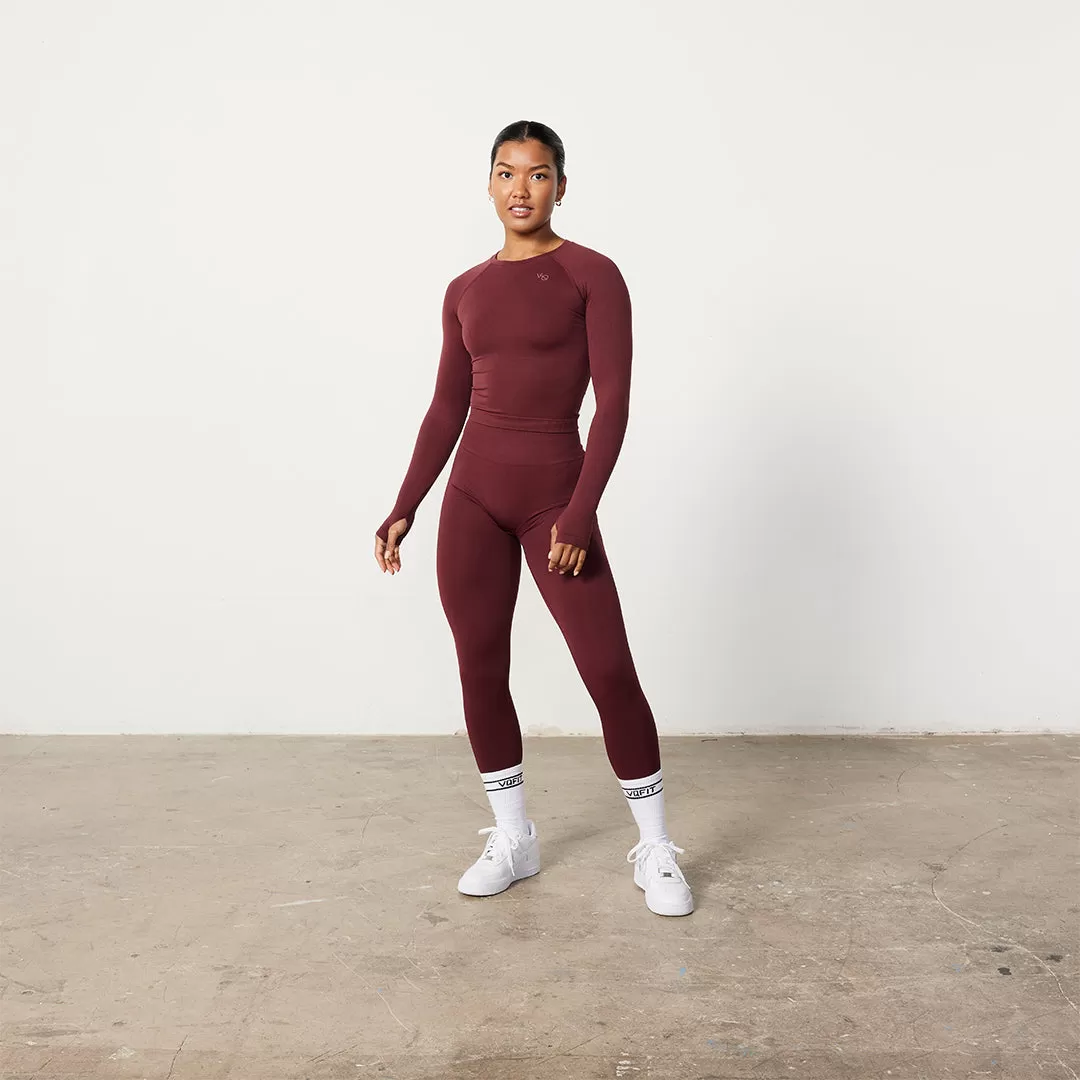 Vanquish Elevate Seamless Burgundy Leggings