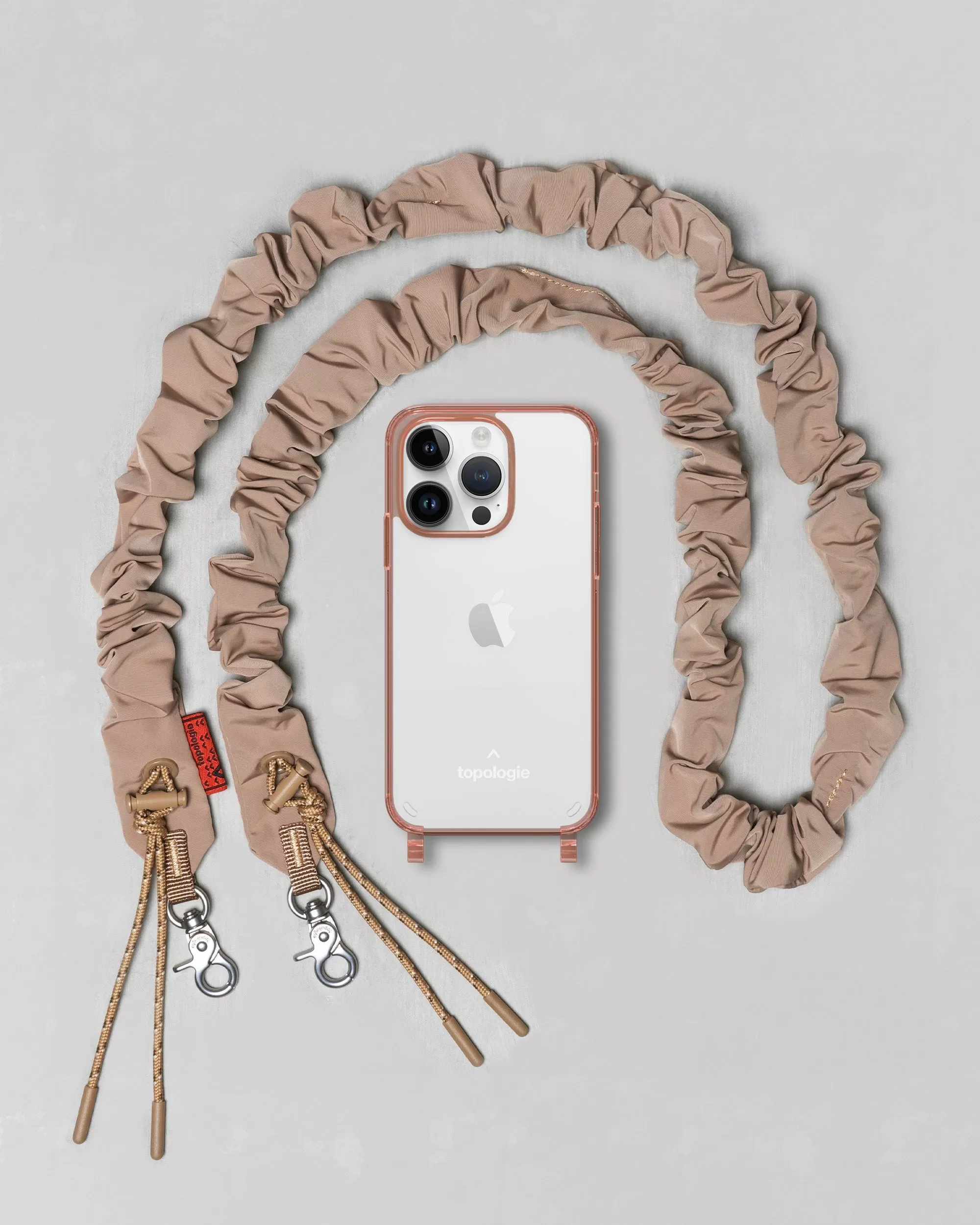 Verdon Phone Case / Blush Pink / Bungee Strap Beige