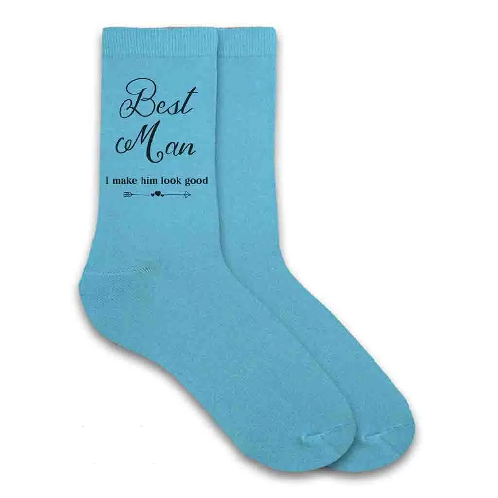 Wedding Socks for the Best Man with Funny Saying