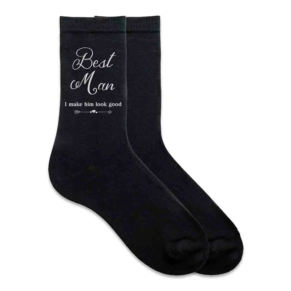 Wedding Socks for the Best Man with Funny Saying