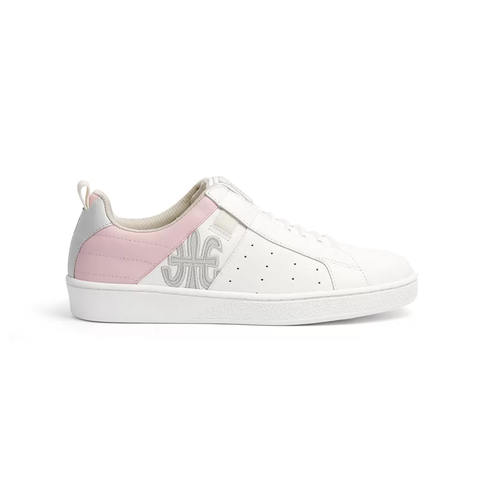 Women's Icon Manhood White Pink Gray Leather Sneakers 92093-066